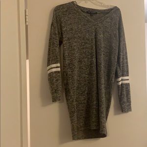 3/4 Sleeve gray sweater dresss